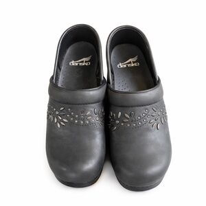 Dansko Women's Black Cut-Out Clogs
